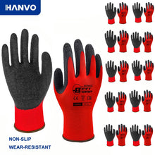 Load image into Gallery viewer, 10 Pairs Non-slip Thicken Latex Rubber Safety Work Gloves Mechanic Working Gloves Palm Coated Gloves For Garden Work
