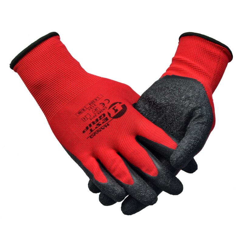 10 Pairs Non-slip Thicken Latex Rubber Safety Work Gloves Mechanic Working Gloves Palm Coated Gloves For Garden Work