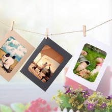 Load image into Gallery viewer, 10 Pcs Combination Paper Frame with Clips DIY Kraft Paper Picture Frame Hanging Wall Photos Album 2M Rope Home Decoration Craft
