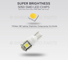 Load image into Gallery viewer, 10 Pcs W5W T10 LED Lamp 194 168 Wedge Car Interior Dome Reading Bulbs DC 24V 5050 5SMD Warm/White Truck Auto License Plate Light
