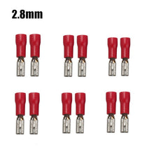 Load image into Gallery viewer, 100/50Pcs 2.8mm 4.8mm 6.3mm Insulated Seal Spade Wire Connector Female Crimping Terminals Electrical Crimp Terminal Set
