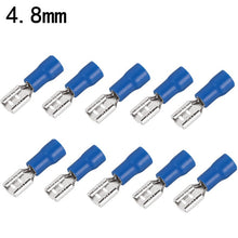 Load image into Gallery viewer, 100/50Pcs 2.8mm 4.8mm 6.3mm Insulated Seal Spade Wire Connector Female Crimping Terminals Electrical Crimp Terminal Set
