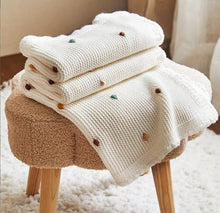 Load image into Gallery viewer, 100*70cm Baby Blanket Knitted Sofa Throw Blankets Nordic Pompom Soft Tapestry Newborn Baby Swaddle Wrap Crib Stroller Blanket
