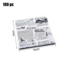 Load image into Gallery viewer, 100 Pieces of Absorbent Paper Sandwiches, Burgers, Fries Fried Food Wrappers Plate Mats Waxed Paper and Baking Paper
