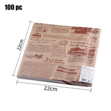 Load image into Gallery viewer, 100 Pieces of Absorbent Paper Sandwiches, Burgers, Fries Fried Food Wrappers Plate Mats Waxed Paper and Baking Paper
