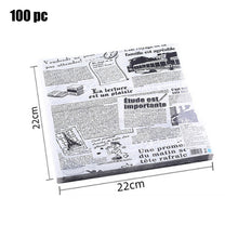 Load image into Gallery viewer, 100 Pieces of Absorbent Paper Sandwiches, Burgers, Fries Fried Food Wrappers Plate Mats Waxed Paper and Baking Paper
