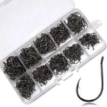 Load image into Gallery viewer, 100pcs Fishing Hooks Set Carbon Steel Single Circle Fishhook Fly Fishing Jip Barbed Carp Hooks Sea Tackle Accessories
