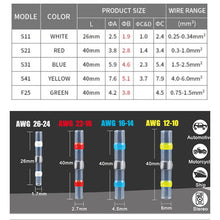 Load image into Gallery viewer, 100pcs Heat Shrink Butt Splice Connectors Wire Connector Heat Sleeve Tube Electrical Splice Solder Cable Heat Shrink with Solder
