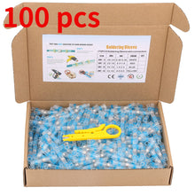 Load image into Gallery viewer, 100pcs Heat Shrink Butt Splice Connectors Wire Connector Heat Sleeve Tube Electrical Splice Solder Cable Heat Shrink with Solder
