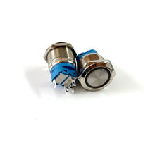 Load image into Gallery viewer, 12/16/19/22mm Waterproof Metal Push Button Switch LED Light Momentary Latching Car Engine Power Switch 5V 12V 24V 220V Red Blue
