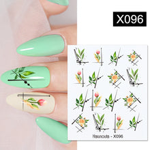 Load image into Gallery viewer, 1 Sheet Nail Water Decals Transfer Lavender Spring Flower Leaves Nail Art Stickers Nail Art Manicure DIY
