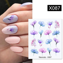 Load image into Gallery viewer, 1 Sheet Nail Water Decals Transfer Lavender Spring Flower Leaves Nail Art Stickers Nail Art Manicure DIY
