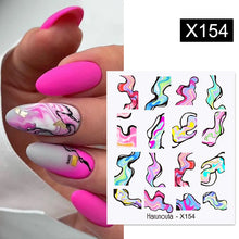 Load image into Gallery viewer, 1 Sheet Nail Water Decals Transfer Lavender Spring Flower Leaves Nail Art Stickers Nail Art Manicure DIY
