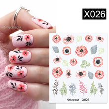 Load image into Gallery viewer, 1 Sheet Nail Water Decals Transfer Lavender Spring Flower Leaves Nail Art Stickers Nail Art Manicure DIY
