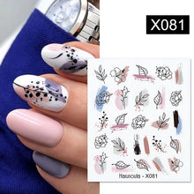 Load image into Gallery viewer, 1 Sheet Nail Water Decals Transfer Lavender Spring Flower Leaves Nail Art Stickers Nail Art Manicure DIY
