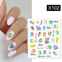 Load image into Gallery viewer, 1 Sheet Nail Water Decals Transfer Lavender Spring Flower Leaves Nail Art Stickers Nail Art Manicure DIY
