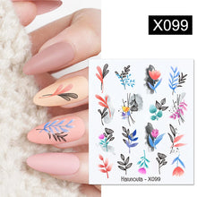 Load image into Gallery viewer, 1 Sheet Nail Water Decals Transfer Lavender Spring Flower Leaves Nail Art Stickers Nail Art Manicure DIY
