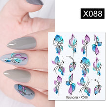 Load image into Gallery viewer, 1 Sheet Nail Water Decals Transfer Lavender Spring Flower Leaves Nail Art Stickers Nail Art Manicure DIY
