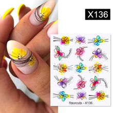 Load image into Gallery viewer, 1 Sheet Nail Water Decals Transfer Lavender Spring Flower Leaves Nail Art Stickers Nail Art Manicure DIY
