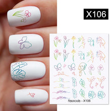 Load image into Gallery viewer, 1 Sheet Nail Water Decals Transfer Lavender Spring Flower Leaves Nail Art Stickers Nail Art Manicure DIY
