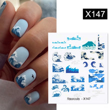 Load image into Gallery viewer, 1 Sheet Nail Water Decals Transfer Lavender Spring Flower Leaves Nail Art Stickers Nail Art Manicure DIY
