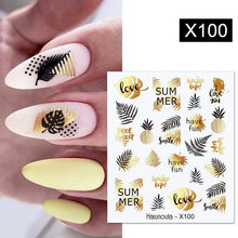 Load image into Gallery viewer, 1 Sheet Nail Water Decals Transfer Lavender Spring Flower Leaves Nail Art Stickers Nail Art Manicure DIY
