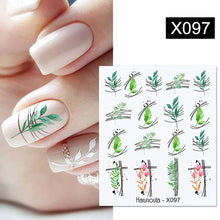 Load image into Gallery viewer, 1 Sheet Nail Water Decals Transfer Lavender Spring Flower Leaves Nail Art Stickers Nail Art Manicure DIY
