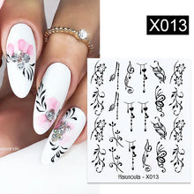 Load image into Gallery viewer, 1 Sheet Nail Water Decals Transfer Lavender Spring Flower Leaves Nail Art Stickers Nail Art Manicure DIY
