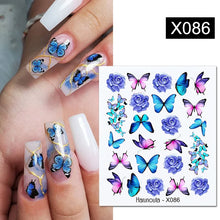 Load image into Gallery viewer, 1 Sheet Nail Water Decals Transfer Lavender Spring Flower Leaves Nail Art Stickers Nail Art Manicure DIY
