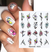 Load image into Gallery viewer, 1 Sheet Nail Water Decals Transfer Lavender Spring Flower Leaves Nail Art Stickers Nail Art Manicure DIY
