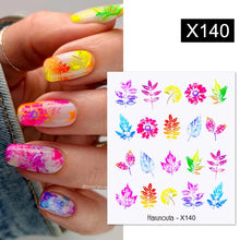 Load image into Gallery viewer, 1 Sheet Nail Water Decals Transfer Lavender Spring Flower Leaves Nail Art Stickers Nail Art Manicure DIY
