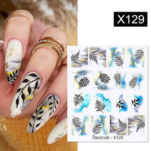 Load image into Gallery viewer, 1 Sheet Nail Water Decals Transfer Lavender Spring Flower Leaves Nail Art Stickers Nail Art Manicure DIY
