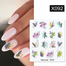 Load image into Gallery viewer, 1 Sheet Nail Water Decals Transfer Lavender Spring Flower Leaves Nail Art Stickers Nail Art Manicure DIY
