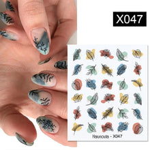 Load image into Gallery viewer, 1 Sheet Nail Water Decals Transfer Lavender Spring Flower Leaves Nail Art Stickers Nail Art Manicure DIY
