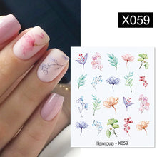 Load image into Gallery viewer, 1 Sheet Nail Water Decals Transfer Lavender Spring Flower Leaves Nail Art Stickers Nail Art Manicure DIY
