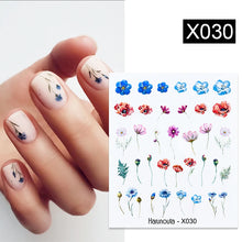 Load image into Gallery viewer, 1 Sheet Nail Water Decals Transfer Lavender Spring Flower Leaves Nail Art Stickers Nail Art Manicure DIY
