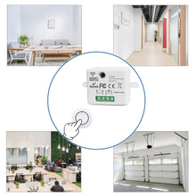 Load image into Gallery viewer, Mini Light Switch Round Wireless Panel Switch Remote Control 10A Relay  Receiver RF 433Mhz Module Transmitter For Bedroom
