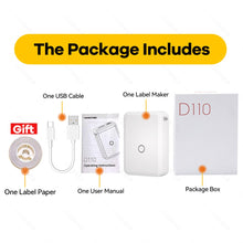 Load image into Gallery viewer, D110 Label Maker Machine Mini Pocket Thermal Label Printer All in One DIY Date Sticker for Android iOS Office Home Use
