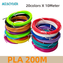 Load image into Gallery viewer, 10/20 Rolls 10M Diameter  PLA Filament For 3D Pen Printing Material 1.75mm 200M No Smell Safety Plastic Refill for 3D Printer Pen
