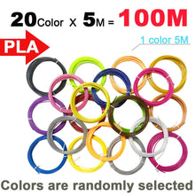 Load image into Gallery viewer, 10/20 Rolls 10M Diameter  PLA Filament For 3D Pen Printing Material 1.75mm 200M No Smell Safety Plastic Refill for 3D Printer Pen
