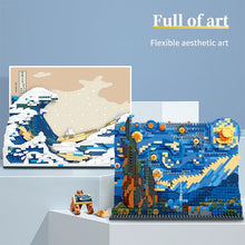 Load image into Gallery viewer, The Starry Night 3D Microbrick MOC Art Painting Vincent Van Gogh 21333 Building Blocks Kanagawa Model Puzzle Toys Children Gifts
