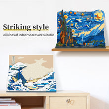 Load image into Gallery viewer, The Starry Night 3D Microbrick MOC Art Painting Vincent Van Gogh 21333 Building Blocks Kanagawa Model Puzzle Toys Children Gifts
