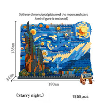 Load image into Gallery viewer, The Starry Night 3D Microbrick MOC Art Painting Vincent Van Gogh 21333 Building Blocks Kanagawa Model Puzzle Toys Children Gifts
