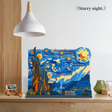 Load image into Gallery viewer, The Starry Night 3D Microbrick MOC Art Painting Vincent Van Gogh 21333 Building Blocks Kanagawa Model Puzzle Toys Children Gifts
