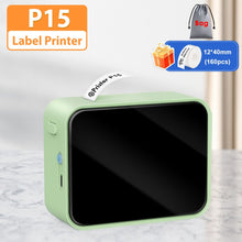 Load image into Gallery viewer, Wireless Label Printer P15 Portable Bluetooth Thermal Label Maker Handheld Mini Machine with Adhesive Label Tape Home Office Use
