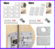 Load image into Gallery viewer, 1/2/4/10Pcs Hinge Repair Plate Cabinet Furniture Drawer Table Scharnier Stainless Steel Household Hardware Hinge Fixing Plate
