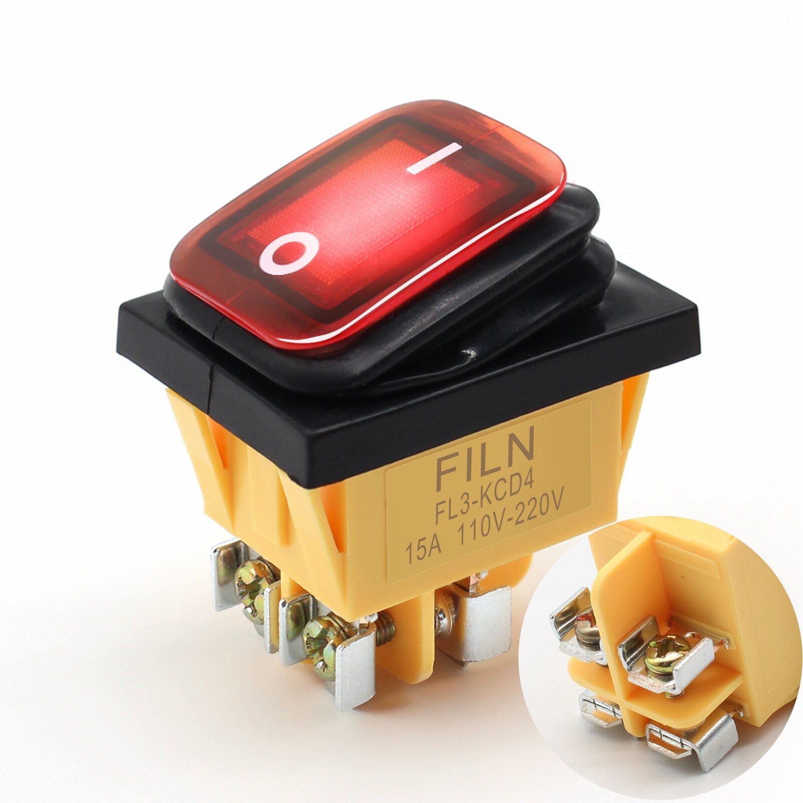 on off 30A/250V Heavy Duty 4 pin DPST IP67 Sealed Waterproof T85 Auto ...