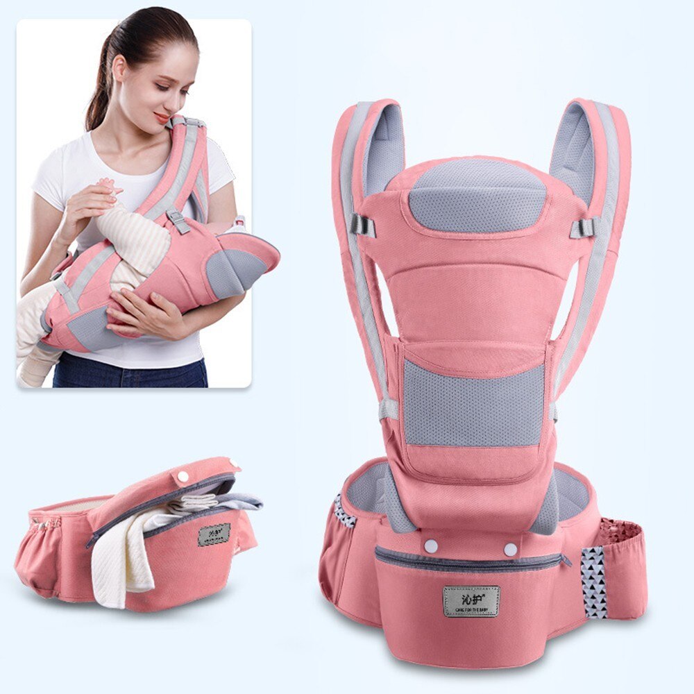 0-48M Ergonomic Baby Carrier Infant Baby Hipseat Carrier Front Facing Ergonomic Kangaroo Baby Wrap Sling Travel Baby Sling Wrap