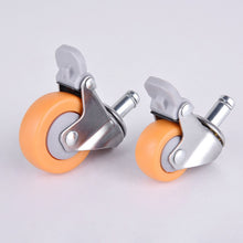 Load image into Gallery viewer, 1/1.25/1.5/2 Inch Furniture Casters Wheels  Orange Swivel Castor Trolley  Rubber
