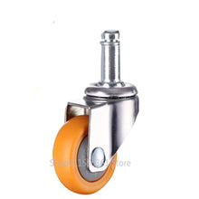 Load image into Gallery viewer, 1/1.25/1.5/2 Inch Furniture Casters Wheels  Orange Swivel Castor Trolley  Rubber
